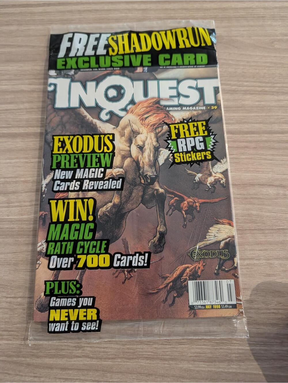 InQuest Gaming Magazine Issue #39 with Free Shadowrun Exclusive Card and RPG Stc